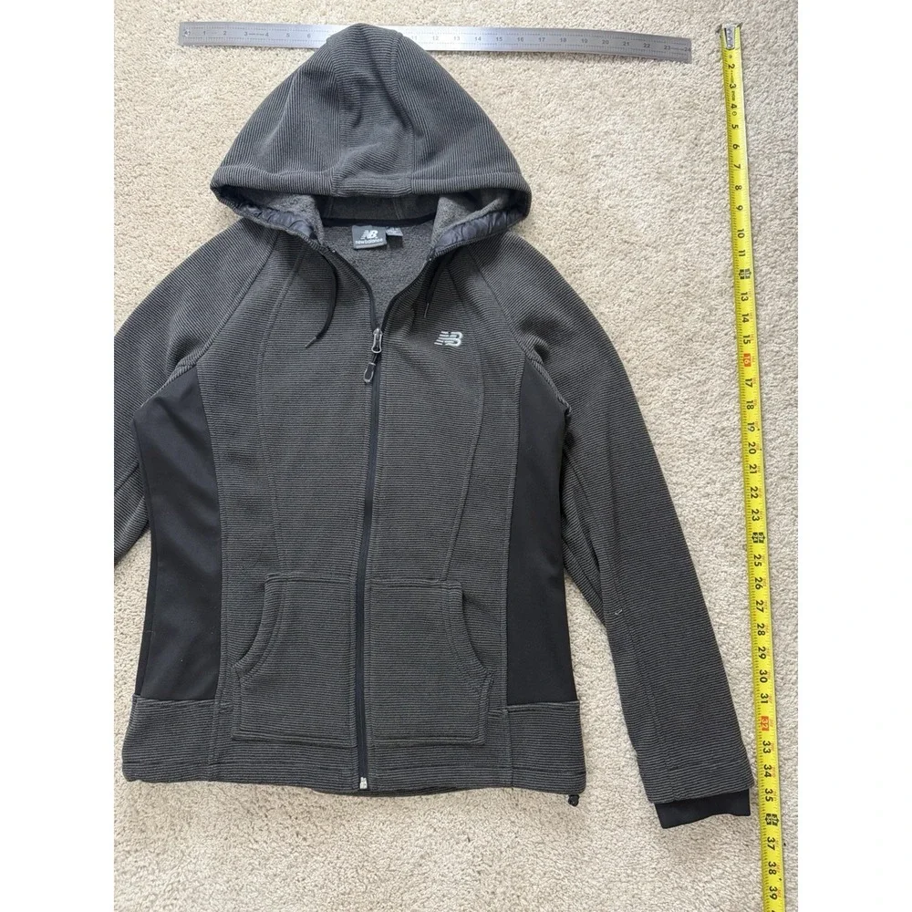 New Balance Heat Grid Textured‎ Full Zip Hooded Jacket Women's Size Medium